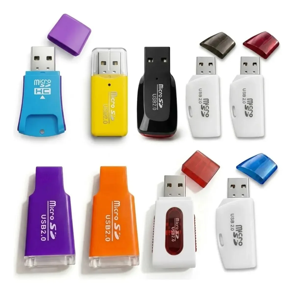 Leitor De Memória Yara Eletrônicos Adaptador Micro Sd Cor Sortido - Kit X 10