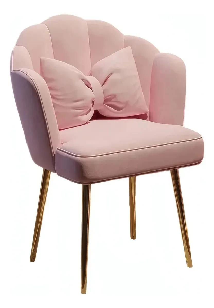 Cadeiras simples com pernas douradas para casa, sala de jantar, cadeira de barbeiro simples, cadeiras minimalistas rosa, cadeiras minimalistas, Tygjj