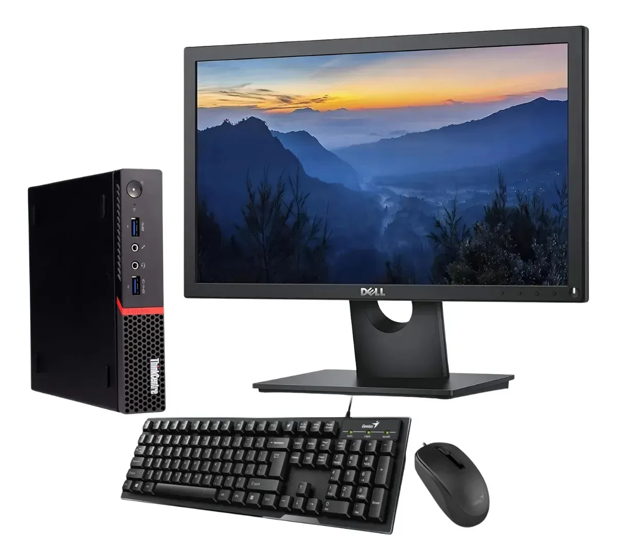 Combinação de mini PCs Lenovo M700 Core I5 + 19 monitores e teclado