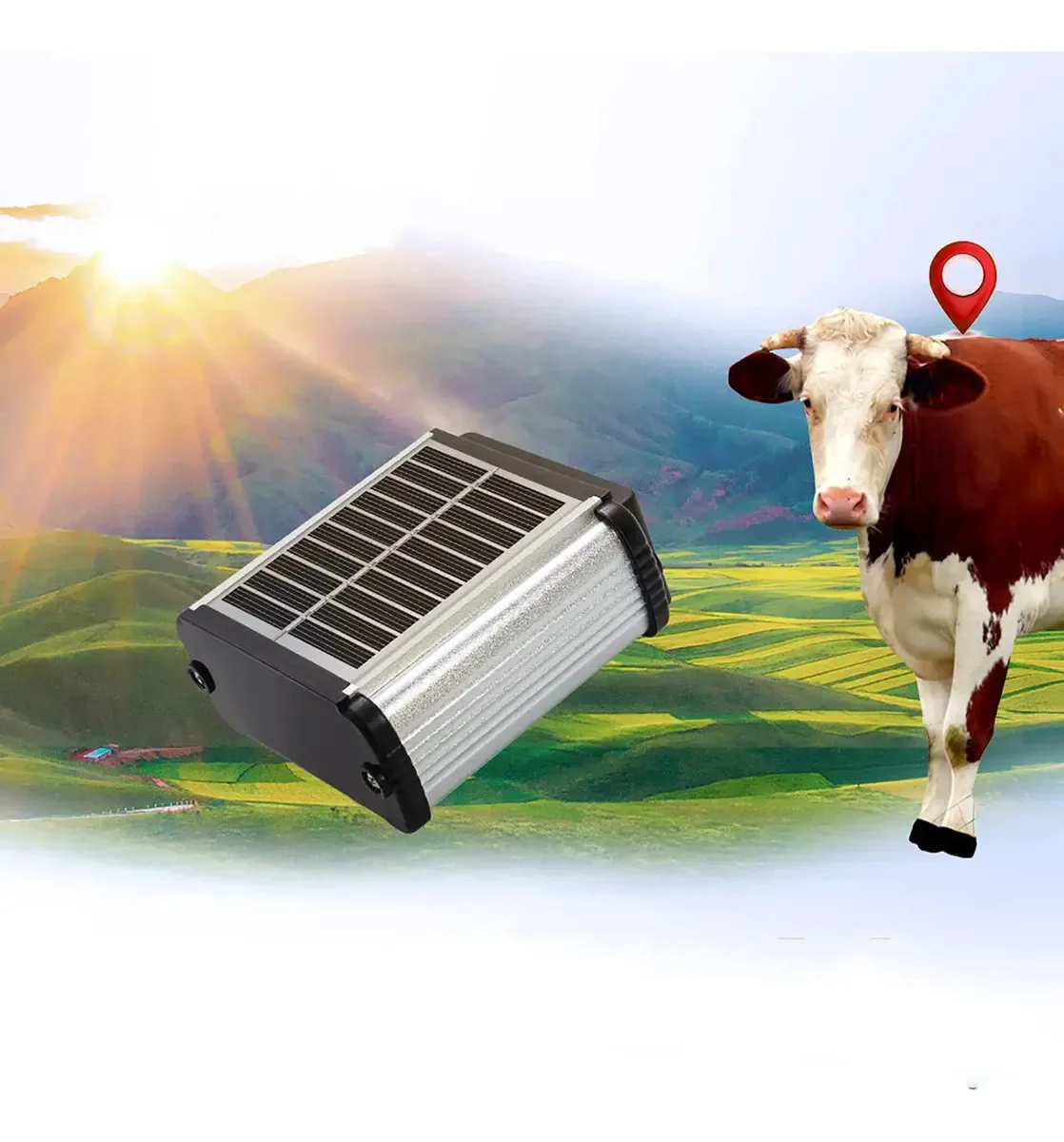 Rastreador de animais Kehtu, rastreador GPS para gado, cavalos e camelos, bateria de lítio de 6000mAh, rastreamento histórico, posicionamento em tempo real, configuração de alcance