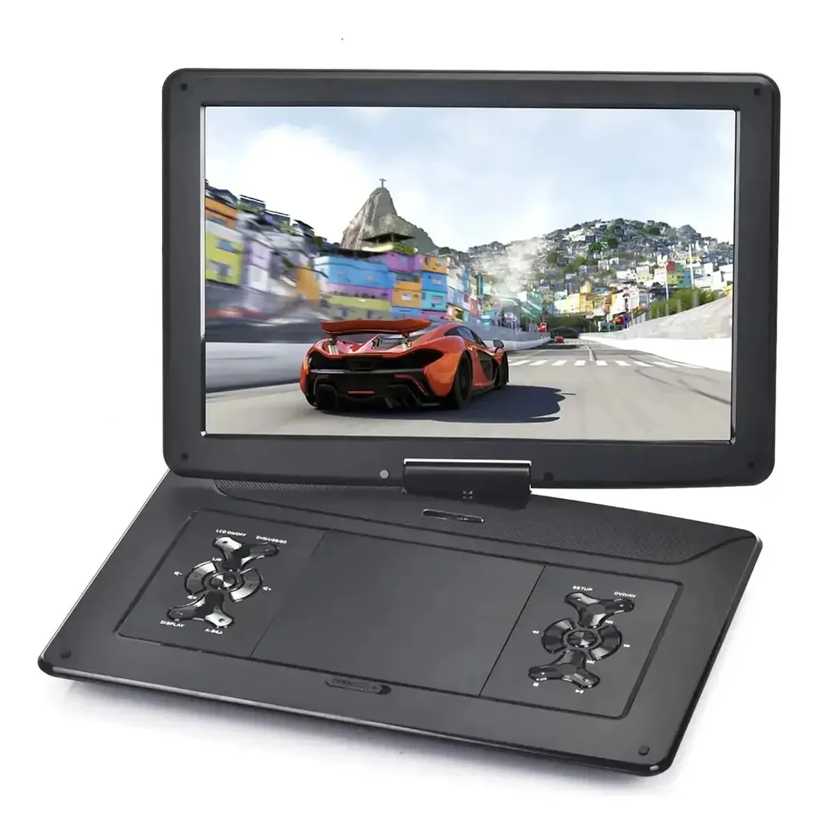 Leitor de DVD portátil Changlkj de 17,9 polegadas com tela HD grande de 15,6 polegadas e bateria recarregável de 5000 mAh, compatível com transcrição, AVI, JPEG e outros formatos, para diversão e...