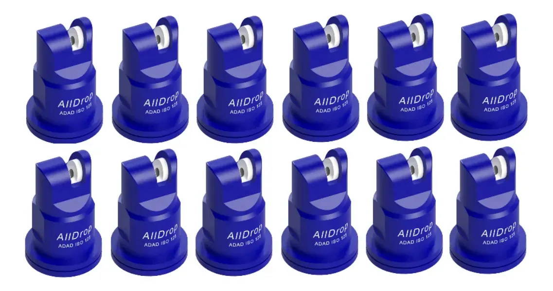 Kit 12 Bico De Pulverização Defletor Plano Anti Deriva 125° Azul