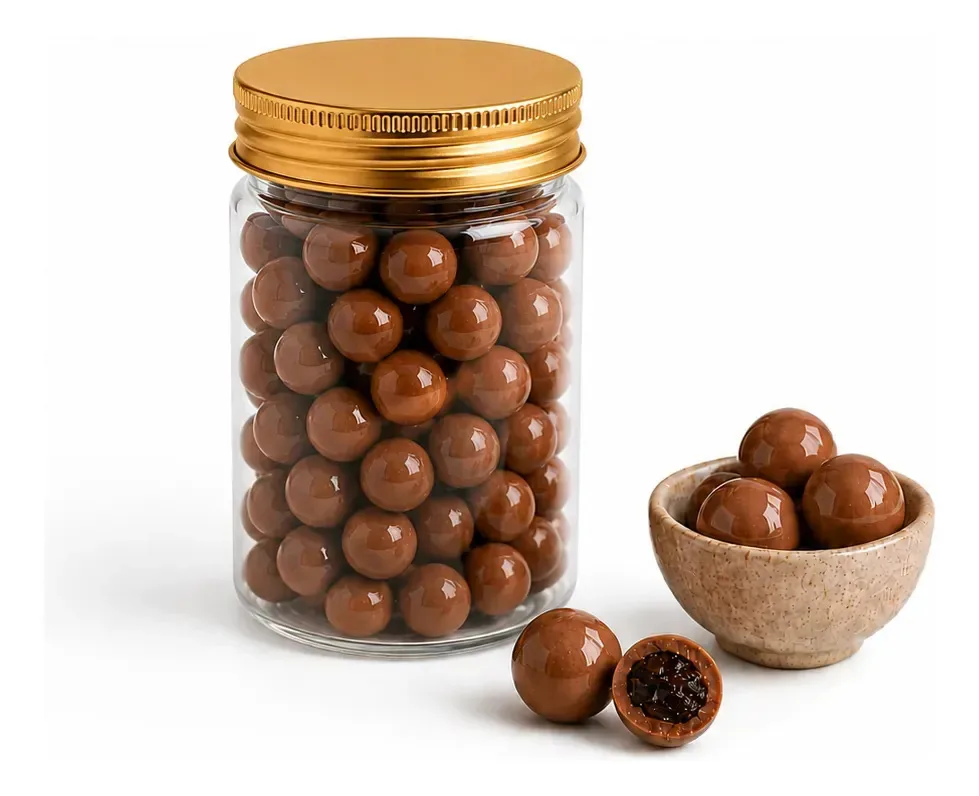 Kit 15un Pote Pet Redondo 250ml C/ Tampa Doces E Confeitaria Cor Dourado