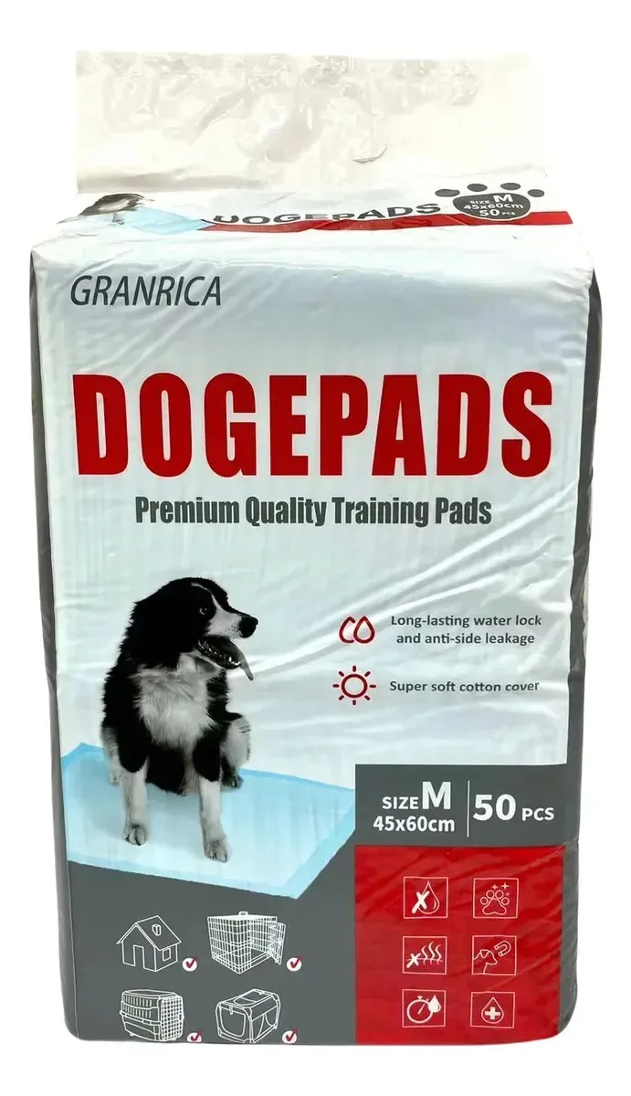 Pacote de 100 fraldas absorventes para cães de estimação 45x60cm