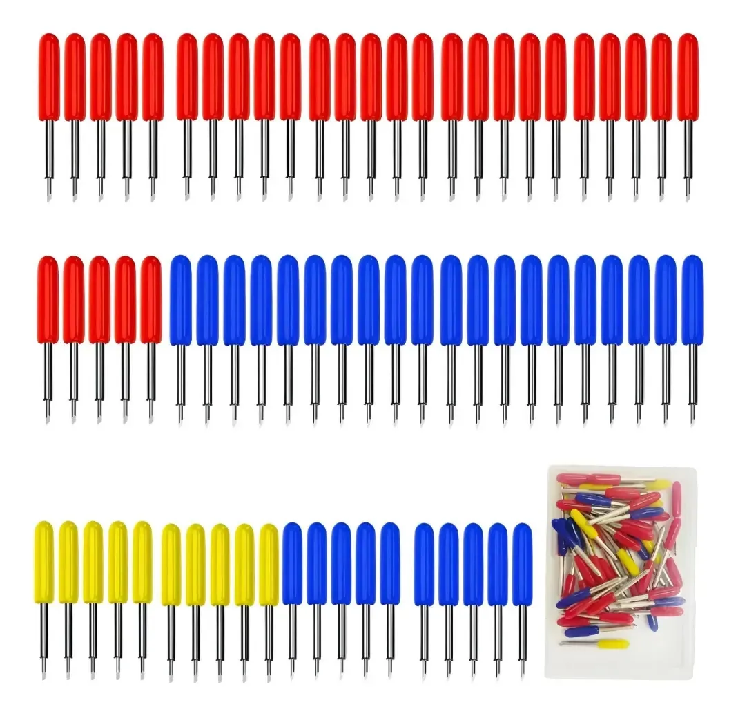 Conjunto de 70 peças de lâminas de reposição de corte profundo de 30/45/60 graus, compatíveis com Explore Air 2/3 e Maker Expression, lâminas específicas para plotadoras