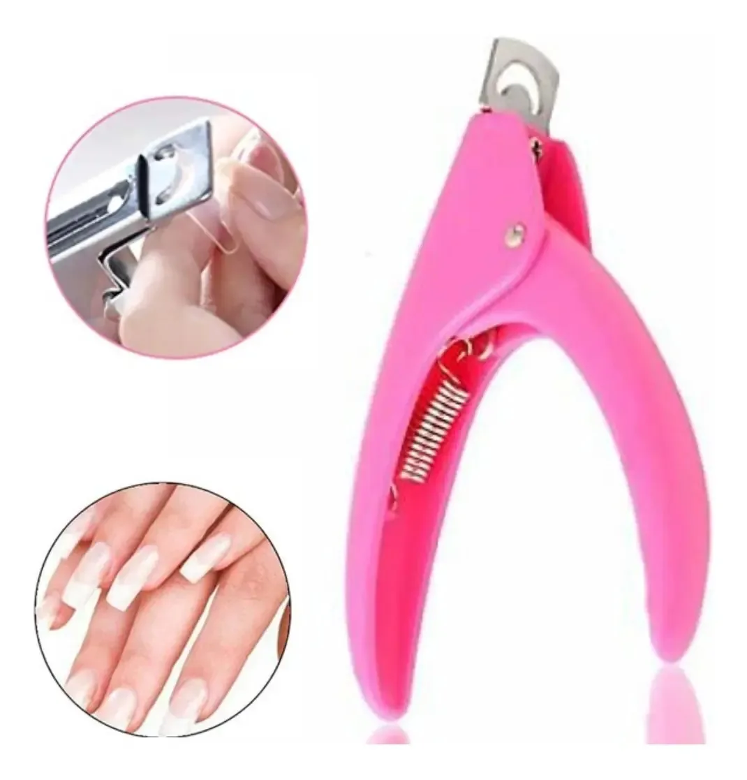 Aço inoxidável profissional Corta Tip para unhas postiças - preto