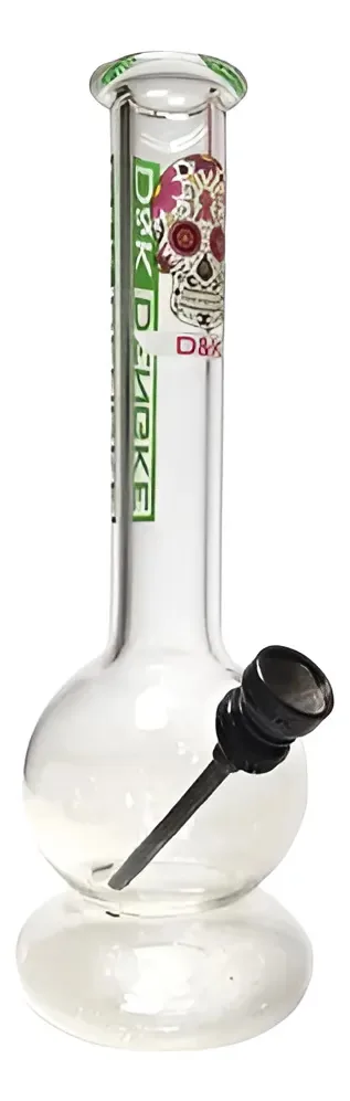Bongo de tubo de vidro branco D&k 22cm