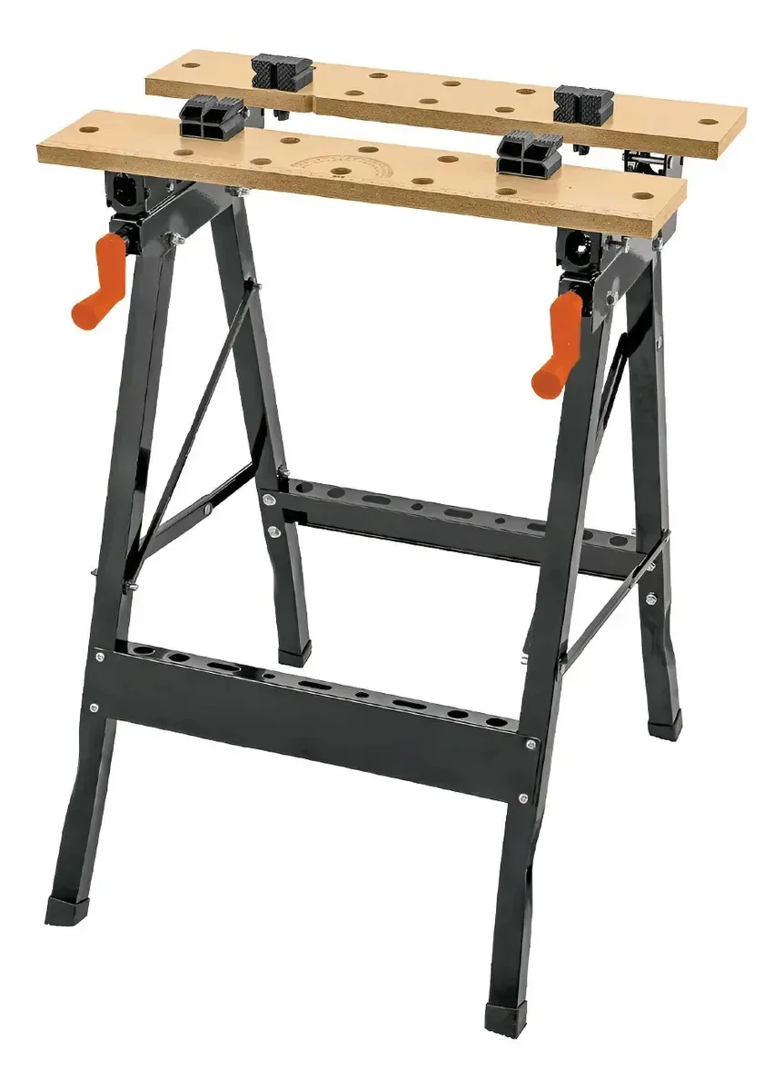 Mesa de trabalho Burro, multiuso, dobrável Mt-100 preta Rmbgcaxdsz