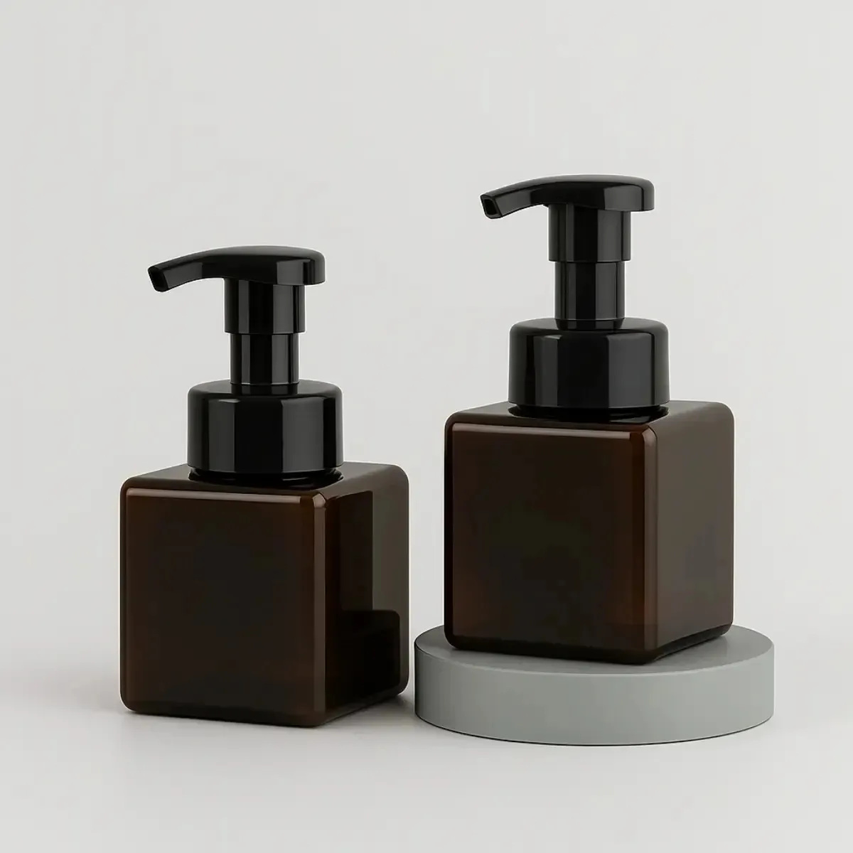 2 Dispenser Sabonete Líquido Marrom Para Banheiro 145ml