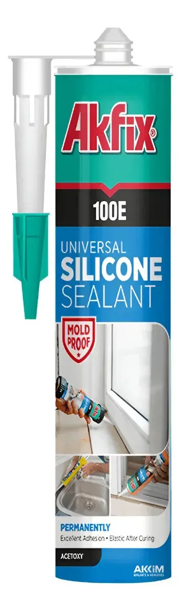 Silicone acético branco 280ml Akfix 100e
