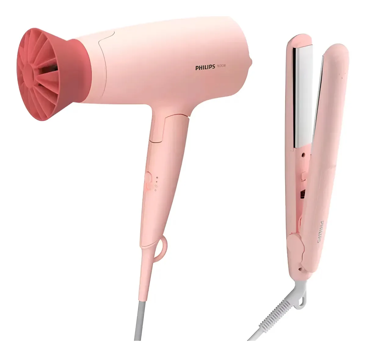 Conjunto de ferro e secador de cabelo Philips Bhp398/00
