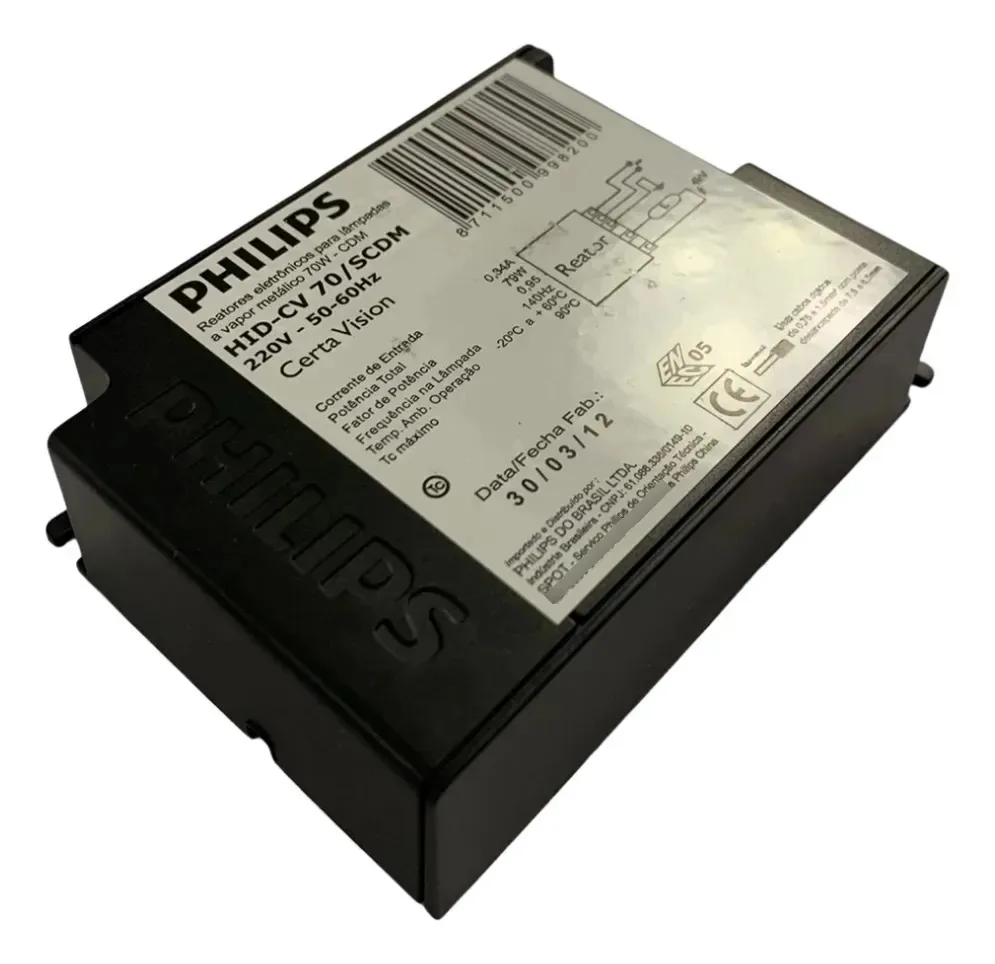 Reator Para Lâmpada Hid-cv 70/scdm 70w - Philips