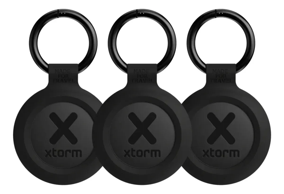 Pacote 3 localizadores de etiquetas de viagem Xtorm para iOS e Android, pretos