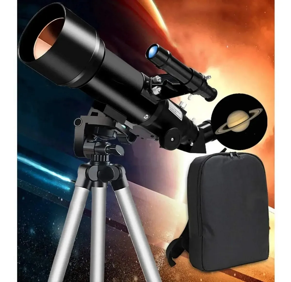 Telescópios para astronomia para adultos, telescópio astronômico para criançasNU2019s, telescópio de nível básico, telescópio refrator astronômico Az Mount com abertura de 70 mm e 400 mm, o