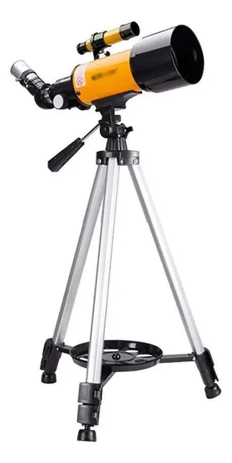 Telescópios de observação de pássaros Izfrqmgl para adultos Telescópio astronômico portátil de 70 mm e 400 mm de abertura com adaptador de tripé ajustável para telescópio de smartphone