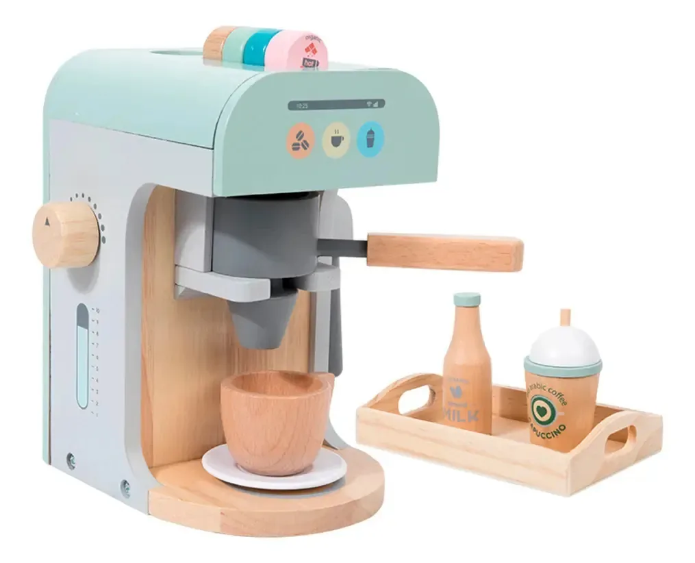 Cafeteira Madeira Life Estilo Nórdico Cozinha Infantil