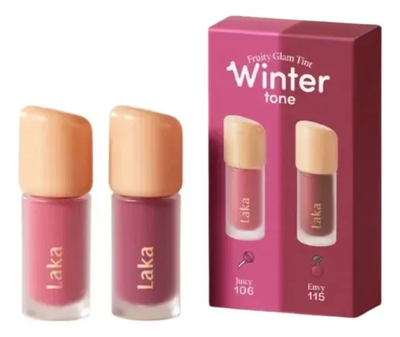 Kit de batom de inverno Fruity Glam Tint Mini Duo Edition Laka 4,5g Duo
