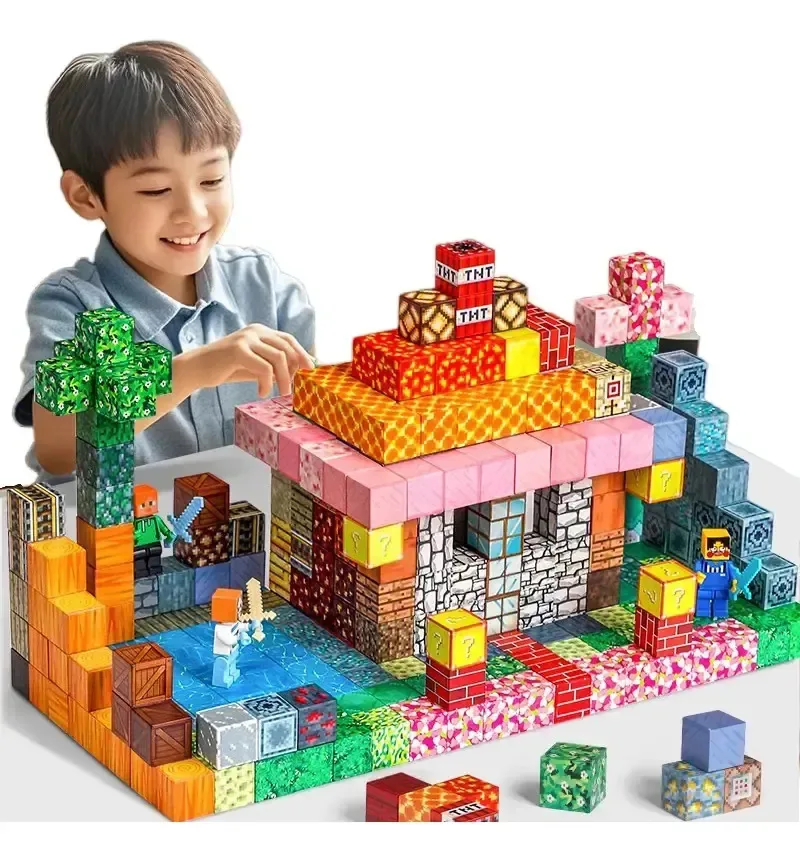 200 unidades de brinquedos Magnet Cube Construction Boy 3+ 200 World