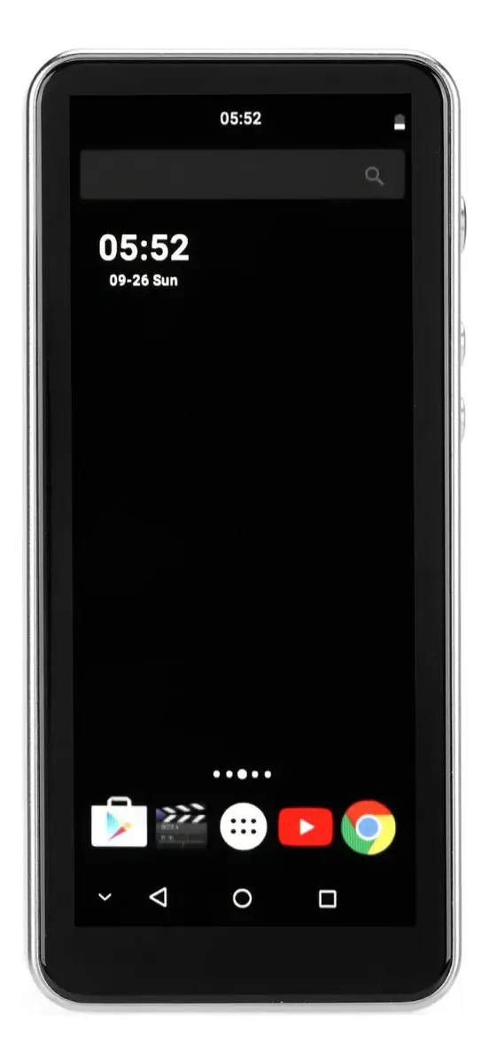 Reprodutor de MP3/MP4 portátil com Wi-Fi, 16 GB de armazenamento e função Bluetooth, tela sensível ao toque de 4 polegadas, sistema de som Hi-Fi, bateria de 2050 mAh e alto-falantes HD integrados.