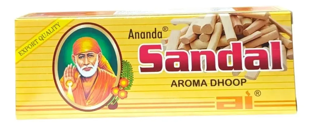 Sandália Sahumerios Dhoop Ananda X1, unidade de fragrâncias e aromas