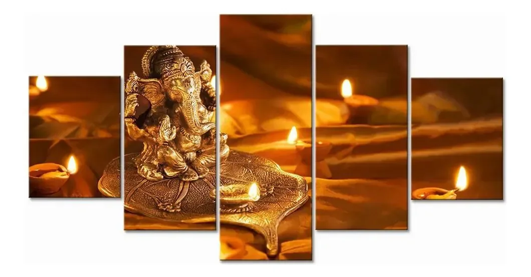 Quadros Decorativos 5 Diwali Lord Ganesha