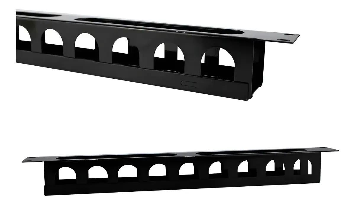 Organizador De Cabos Padrão Caixa Rack Preto Aço Carbono Preto