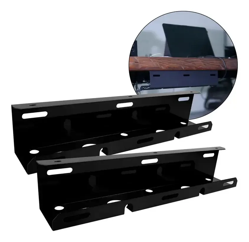 Kit com 2 Organizadores para Cabos e Filtros de Linha Inoaço Preto