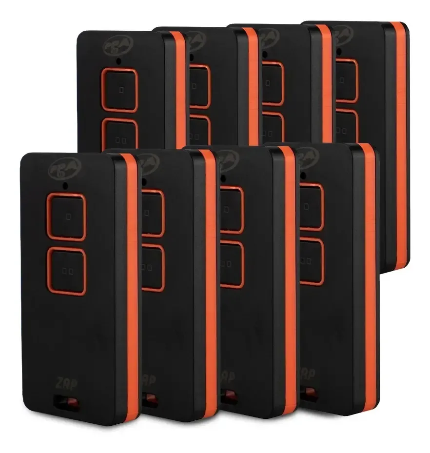 08 Controles Alarme Motor Portão 433mhz Ppa Tx Transmissor Laranja