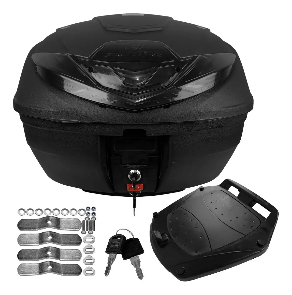 Baú Bauleto Para Motos 35 Litros Smart Box Porta Objetos Fumê