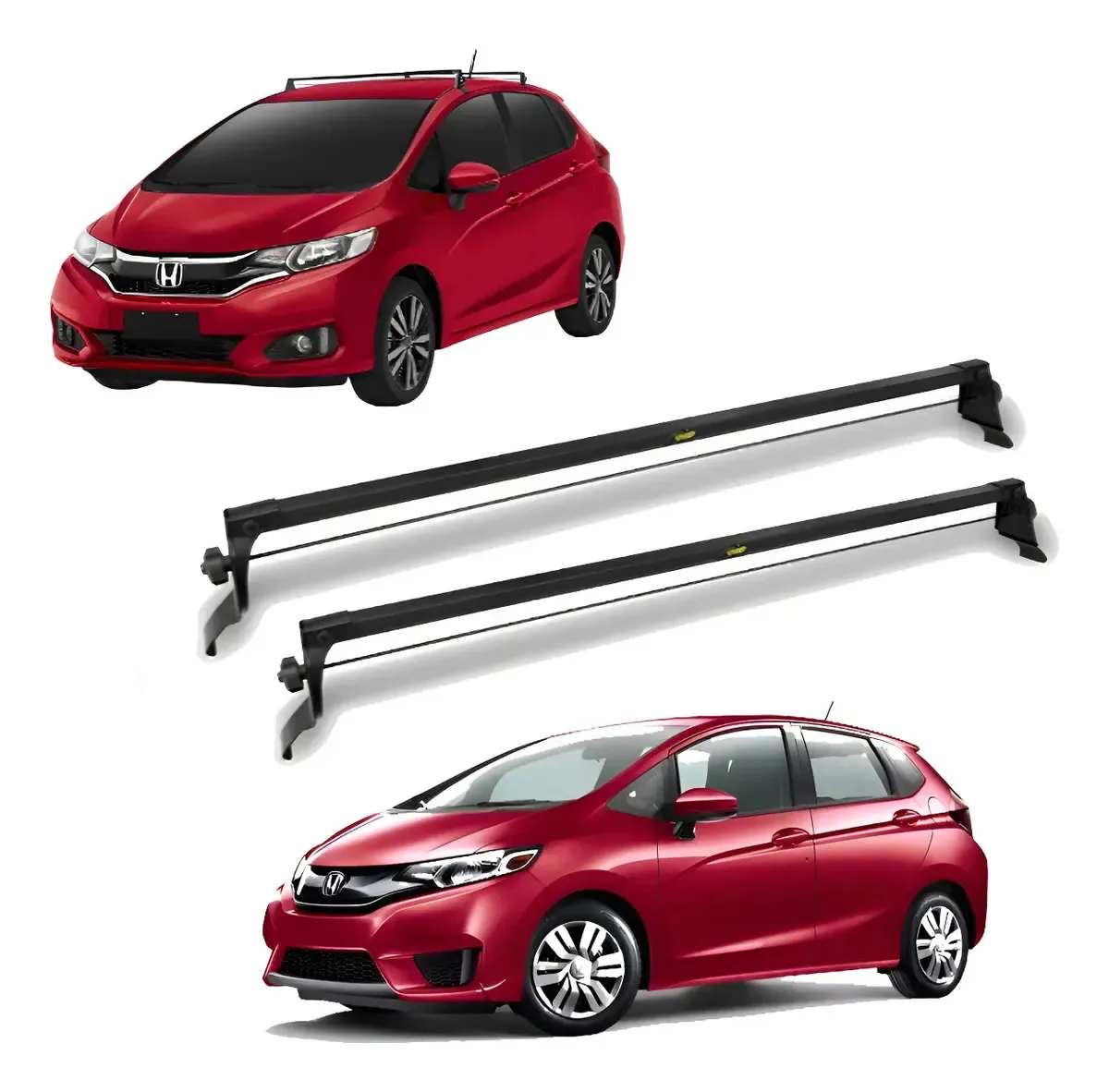 Rack Travessa De Teto Bagageiro Honda Fit 2019 Preto