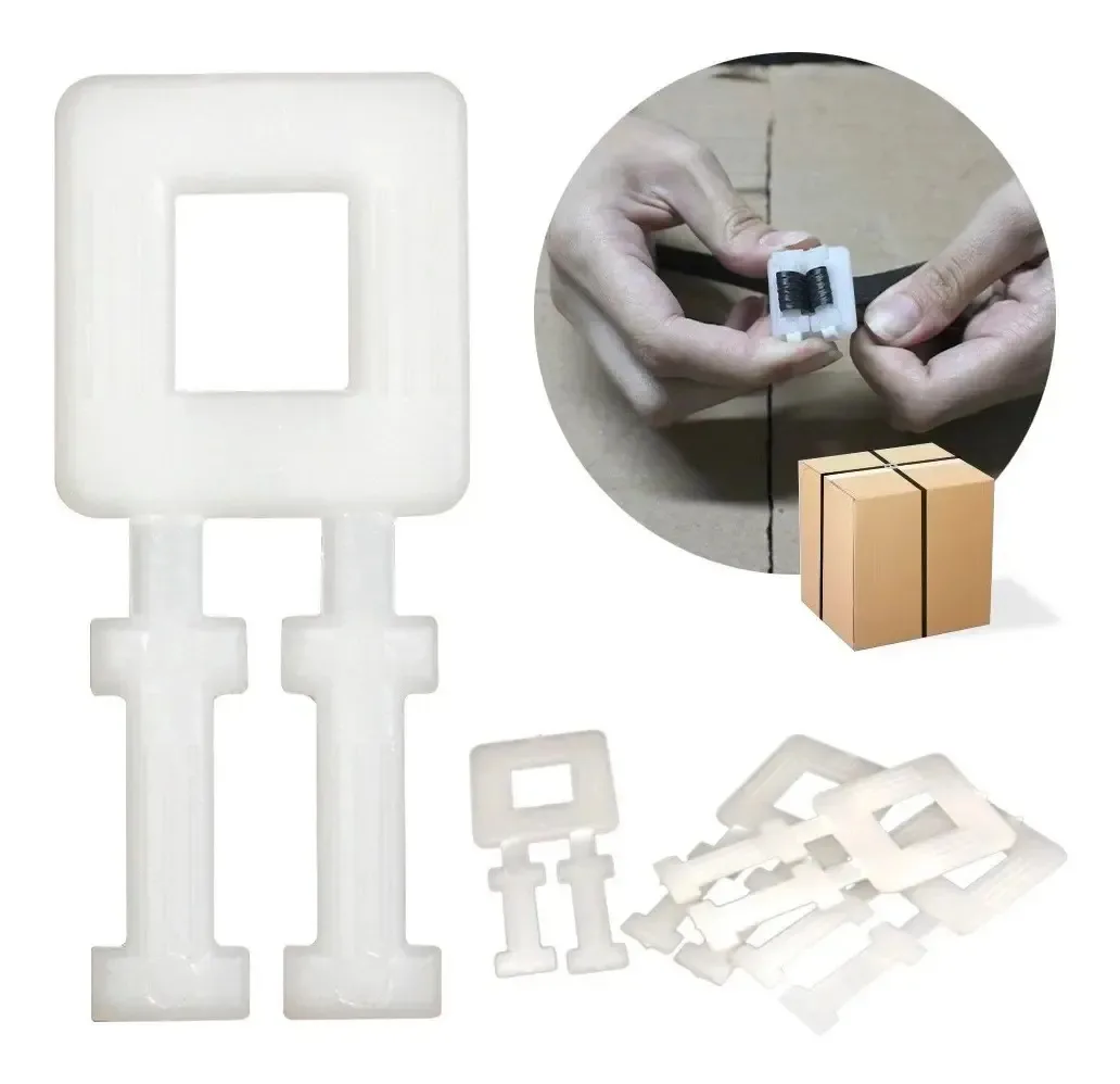 Fivela Plástica Arquear 10mm Pacote Fecho Com 300 Unidades Branco