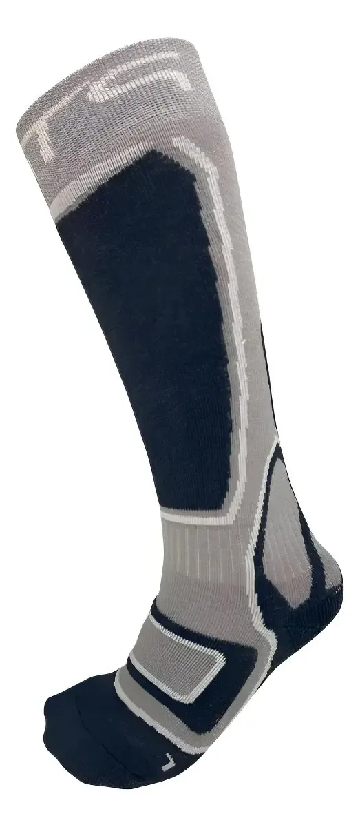 Meias longas de esqui femininas Gts, cinza, tamanho 35-38