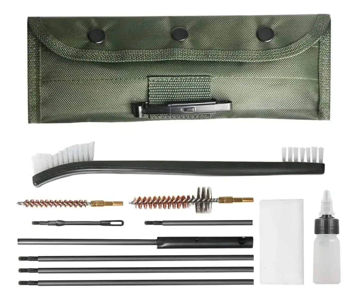Kit de limpeza de escova de 12 peças para pistolas ou rifle de espingarda