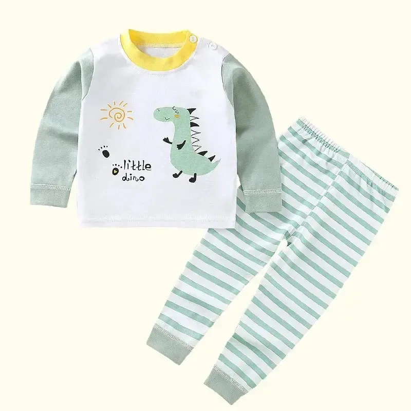 Conjuntos de pijamas e calças de algodão para bebês, confortáveis, brancos 80
