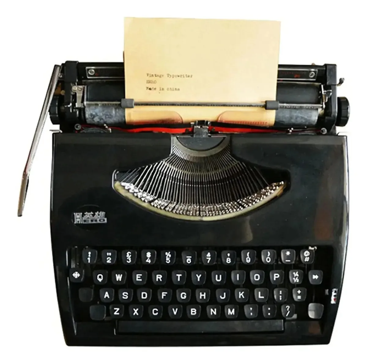 Máquina de escrever manual Zdjzmgz Antiga, clássica, nostálgica, portátil e fácil de usar, máquina de escrever manual retrô, vintage para escritores, 30 x 30 x 10 cm