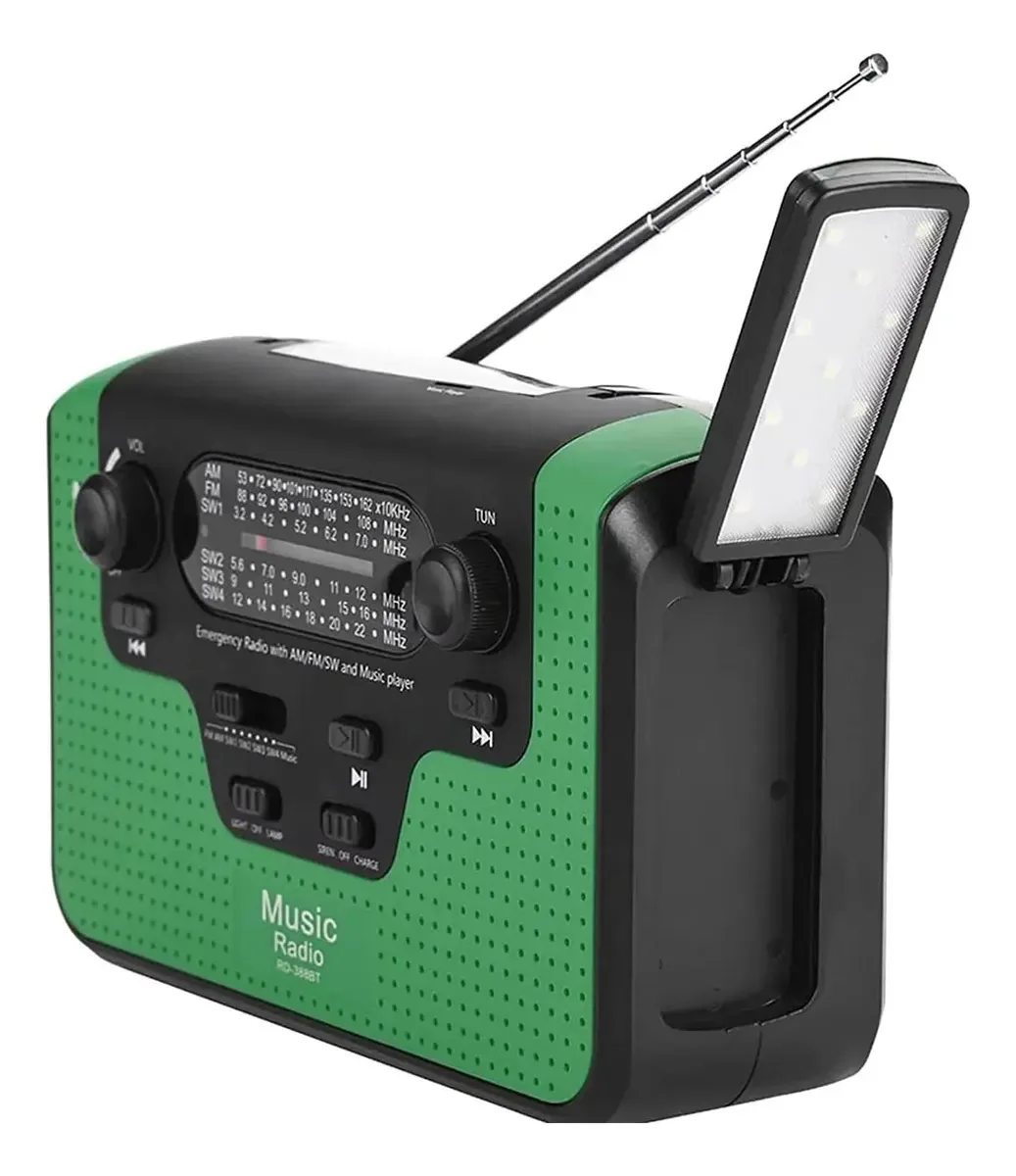 Rádio meteorológica Dulasp - Rádio de emergência Noaa Crank Radio Lanternas para emergências AM/FM Solar Hand - Rádio a bateria com carregador de celular - Rádio de emergência (tamanho: 1)