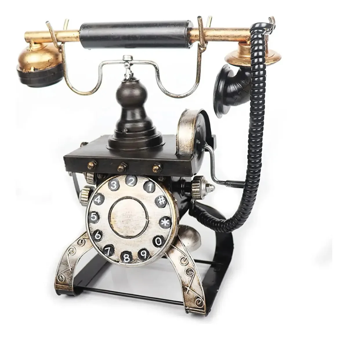 Adereços de telefone retrô antigos Uwerebfm, moda antiga, decoração de mesa de casa, enfeites vintage, acessórios fotográficos, moda antiga de cafeteria