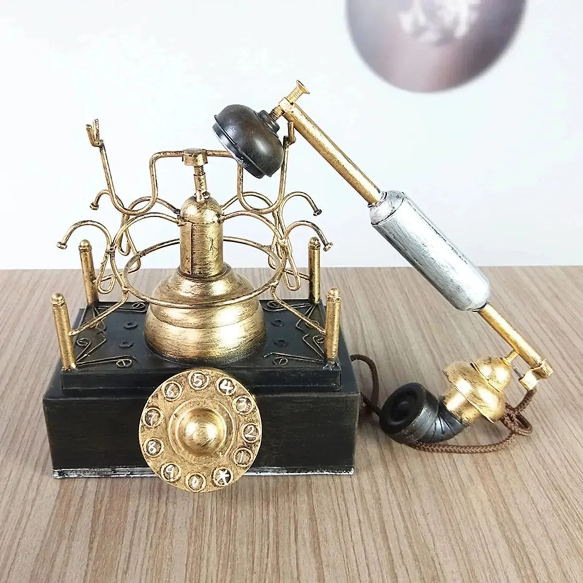 Modelo de telefone fixo de moda antiga Uwerebfm, enfeite de telefone decorativo vintage, decoração de mesa de casa, telefones decorativos antigos retrô