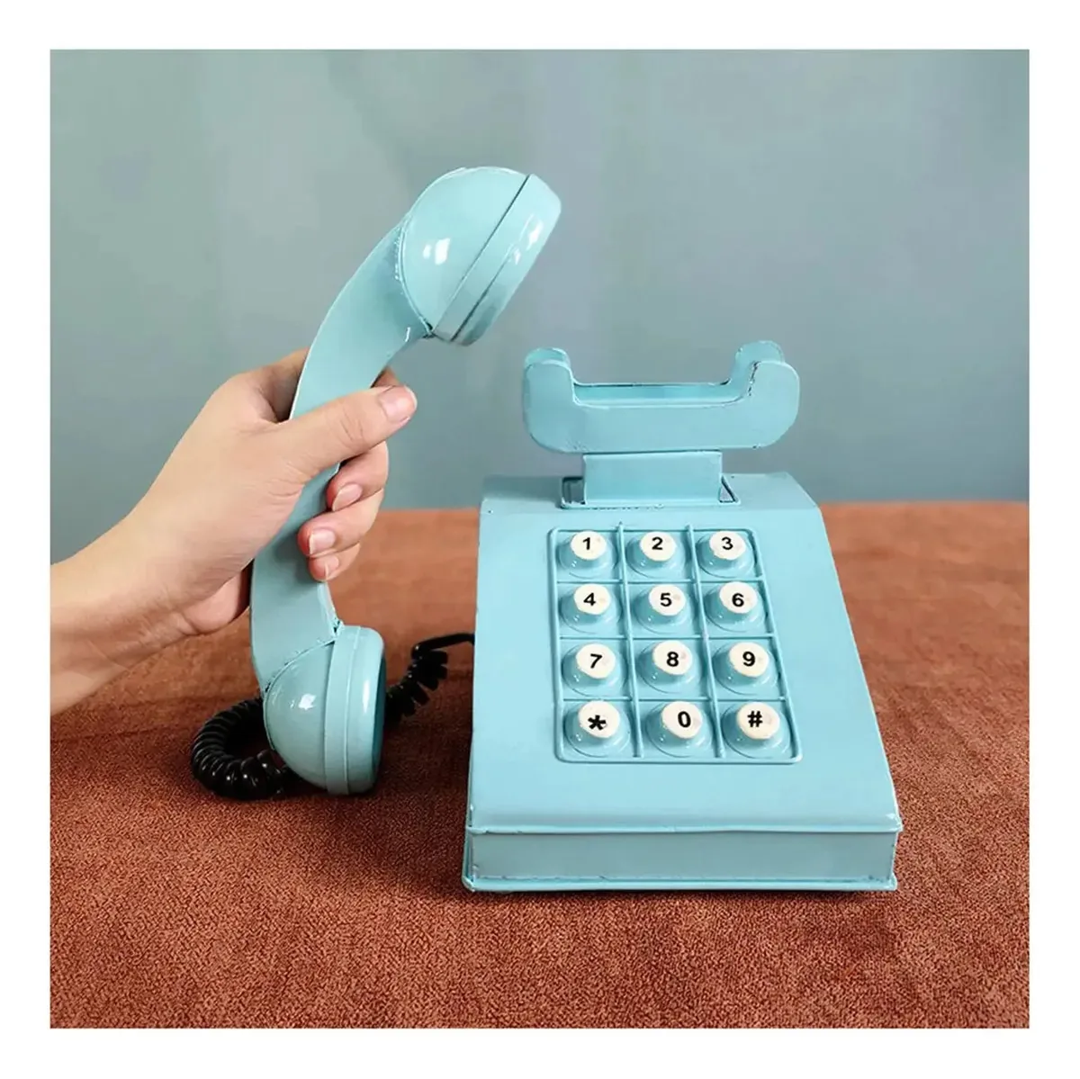 Decoração de telefone retrô vintage Uwerebfm, telefone fixo, decoração criativa antiga, cafeteria, bar, decoração de janelas, acessórios para casa