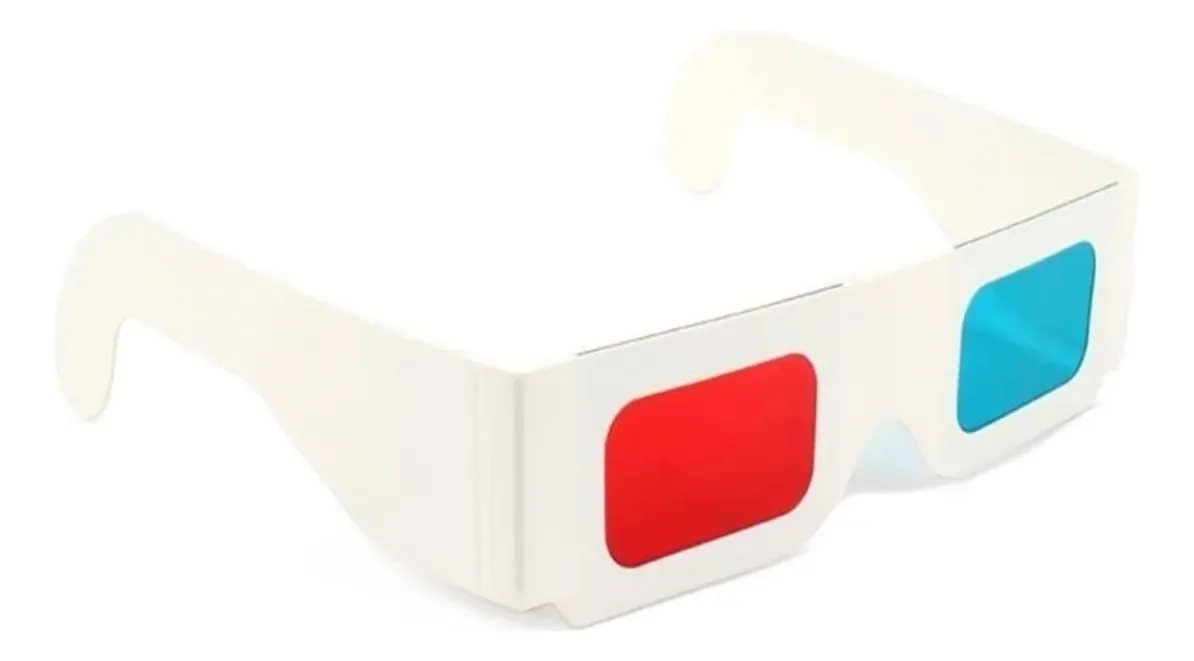 Óculos 3D mais recentes de 1000 unidades com moldura de papel vermelho/azul/ciano DHL