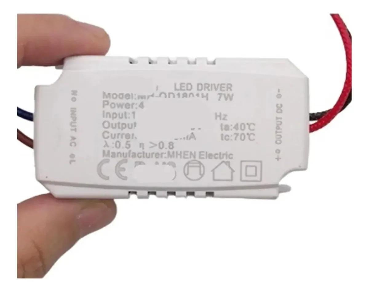 Lâmpada LED édica, fonte de alimentação de corrente constante, controlador de transformador de lastro Mhen 12w18w24w (cor: 1801 7w)
