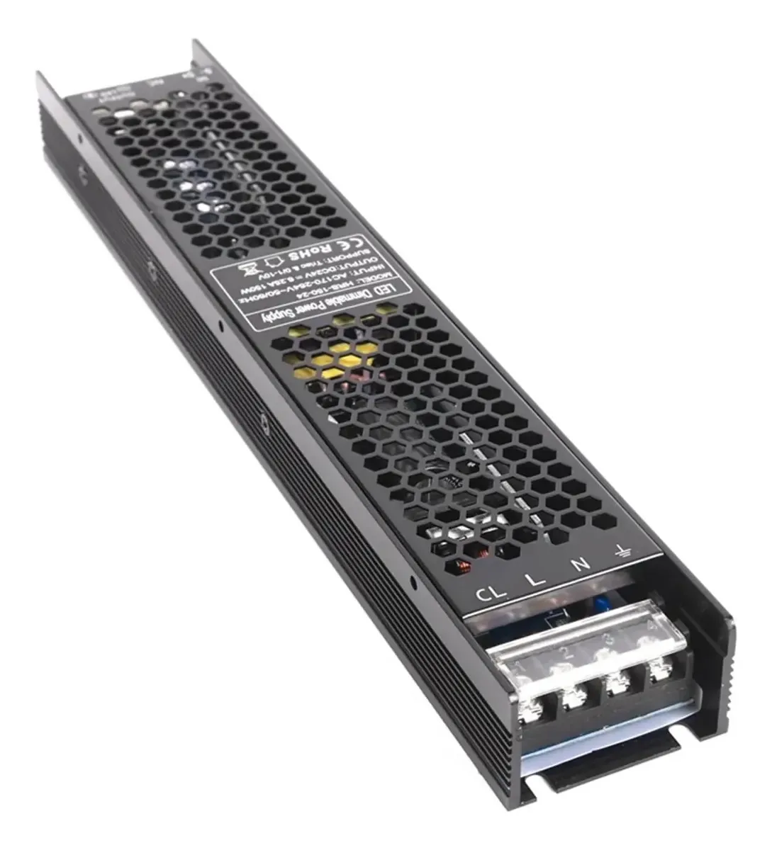 Fonte de alimentação ajustável Yiogeqkwg Fonte de alimentação ajustável de 60w a 300w Tensão constante 12v24v48v (cor: HRS-24v150w)