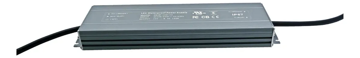 Fonte de alimentação impermeável Yiogeqkwg 12V/24V 60w100w150w200w250w300w360w Fonte de alimentação de comutação impermeável ultrafina (cor: Hruw-100-12)