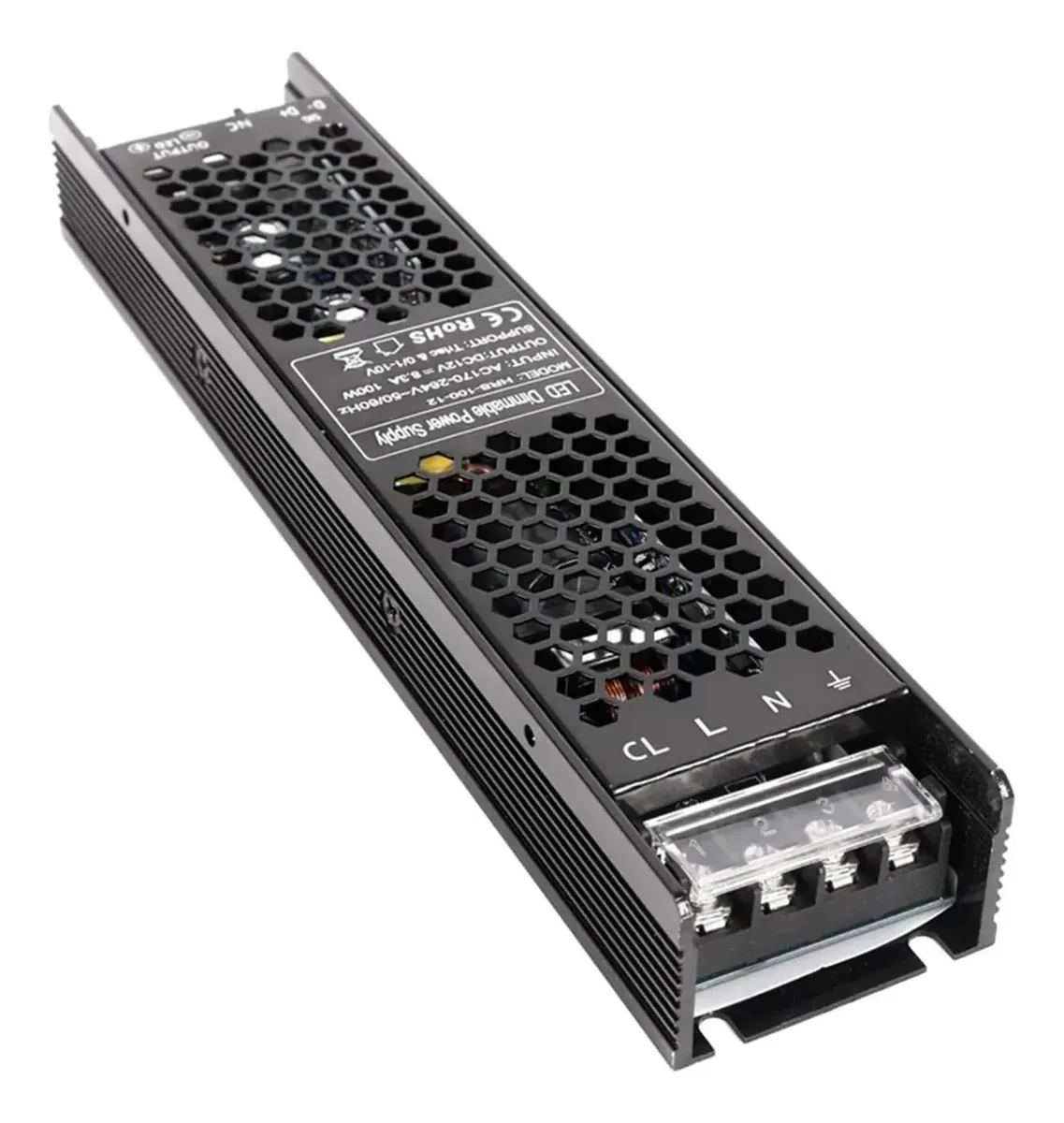Fonte de alimentação de atenuação Lbbcqvjk 60w100w150w200w250w300w Fonte de alimentação de atenuação de tensão constante 12v24v48v (cor: HRS-100-12-Dali)