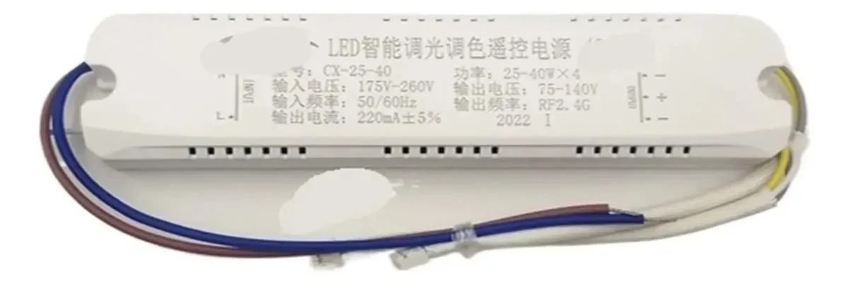 A fonte de alimentação Hbdqomrv 2.4G LED Drive escurece e colore o elegante IC de lastro do transformador de corrente constante (cor: 2,4g 25-40wx4+controlador)