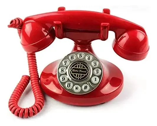 Telefone de estilo retrô Fgdiucvn [retrô], telefone, telefone antigo [feito à mão], cabo de estilo europeu, telefone, [retrô] [clássico], luxo, ornamento de decoração para escrever