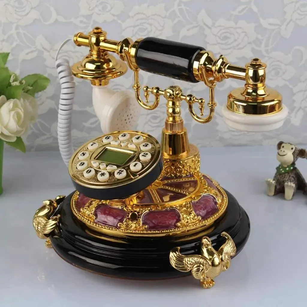 Telefone telefônico Fgdiucvn Retro European Home Vintage Antique Creative Fixed Phone Seat