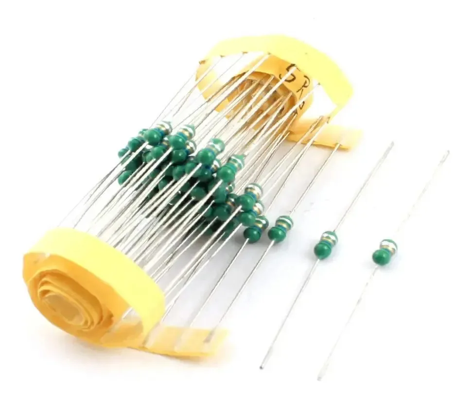 Componentes eletrônicos Kuyate 50 1/4 W 5,6 Uh 10% Indutores de anel colorido 3 x 7 mm