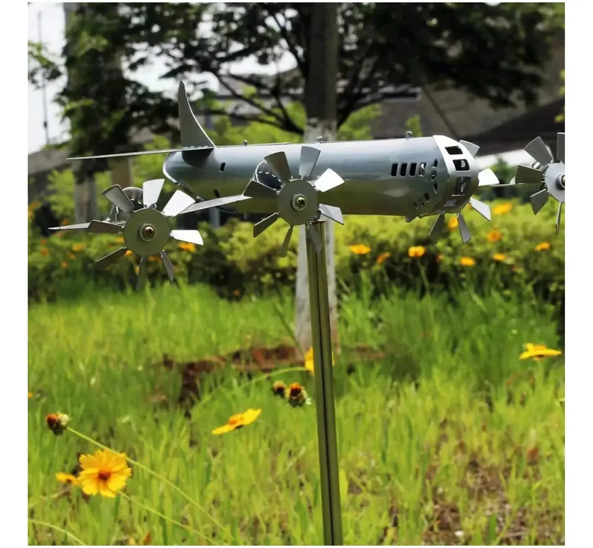 Apanhadores de vento Bienka B-29 Super Fortress, moinhos de vento, decoração de metal ao ar livre, cata-ventos de metal, para pátio e jardim, apanhadores de metal, decoração
