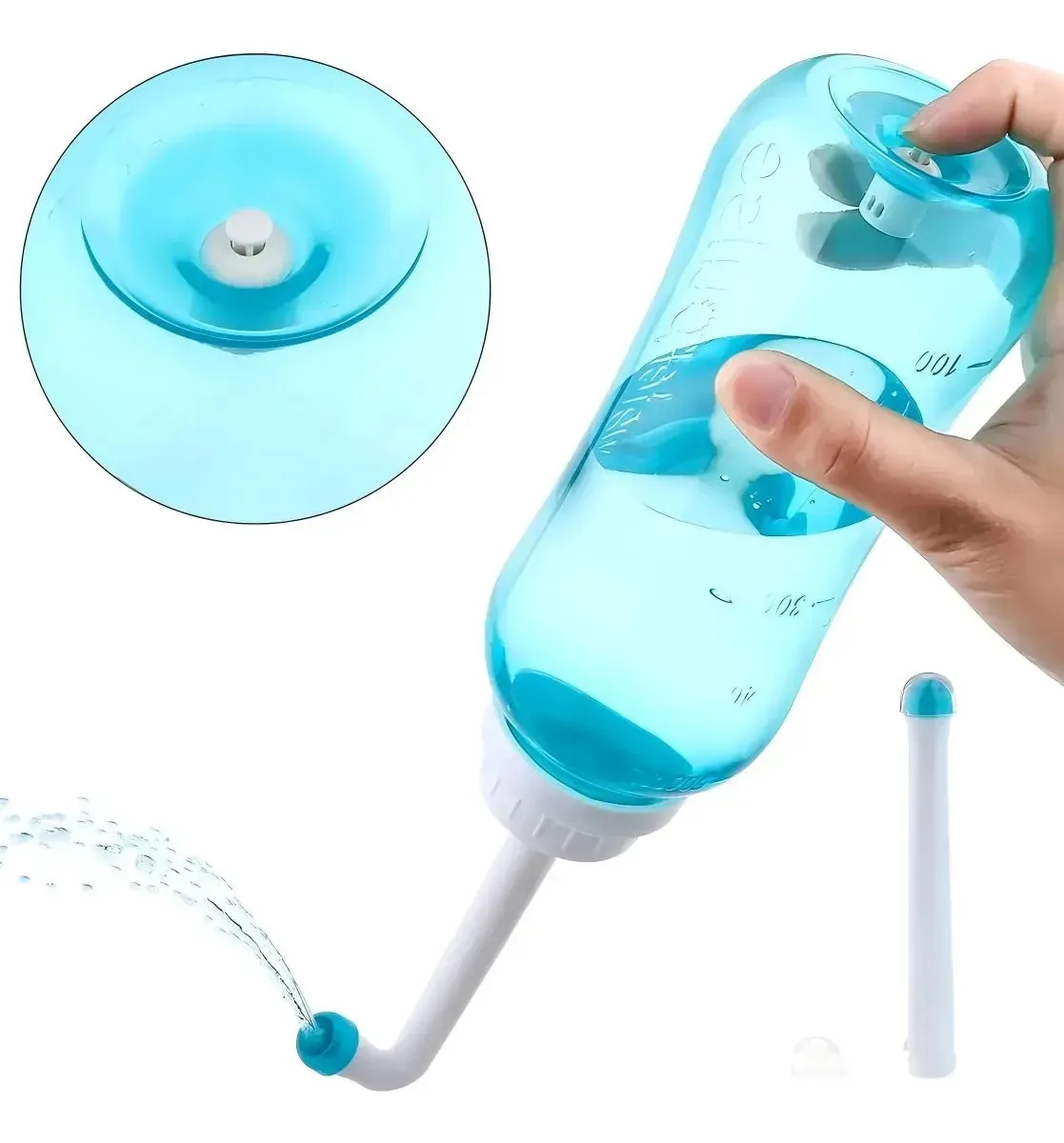 Bidê de cerâmica portátil 500ml, linha de bidê, 1 peça, azul